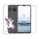 PZEMIN Cover pour Ulefone Note 7 Coque Anti-Rupture Silicone Bumpe Transparent Gel TPU Souple Housse Etui Protection Case + F