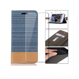 PZEMIN Etui pour Ulefone Note 7P Coque Flip Cuir Housse TPU Portefeuille Cover Cas Protecteur Case + 1X Film Protection Écran