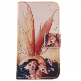 Lankashi Housse Case PU Cuir Cover Flip Etui Coque Protection Skin pour Ulefone P6000 Plus 6" Wing Girl Design 