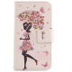 Lankashi Housse Case PU Cuir Cover Flip Etui Coque Protection Skin pour Ulefone P6000 Plus 6" Wing Girl Design 