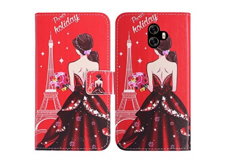 TienJueShi Loup Flip Book-Stand Cuir Housse Coque Etui Cas Couverture Protecteur Case Cover Skin pour Ulefone Mix 5.5 inch