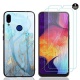 Leton Coque Xiaomi Redmi Note 7 + [2 Pièces] Verre Trempé écran Protecteur, Étui pour Xiaomi Redmi Note 7/7 Pro, Marbre Houss