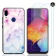 Leton Coque Xiaomi Redmi Note 7 + [2 Pièces] Verre Trempé écran Protecteur, Étui pour Xiaomi Redmi Note 7/7 Pro, Marbre Houss