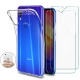 Younme Coque Xiaomi Redmi Note 7 /Xiaomi Redmi Note 7 Pro Silicone Transparente, [Lot de 2] Verre trempé écran Protecteur + S