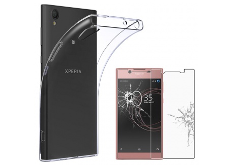 ebestStar - Coque Sony Xperia L1, L1 Dual Etui Housse Silicone Gel Anti-Choc Ultra Fine Invisible, Transparent + Film Verre T