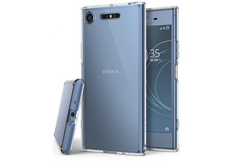 Ringke Coque Sony Xperia XZ1, [Fusion] Bumper en TPU avec Dos Crystal Transparent [Protection Contre Les Chutes/Technologie d