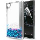 LeYi Coque Sony Xperia L1 Compact Etui avec Film de protection écran, Fille Personnalisé Liquide Paillette Transparente 3D Si