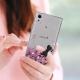 LeYi Coque Sony Xperia Xa1 Etui avec Film de protection écran, Fille Personnalisé Liquide Paillette Transparente 3D Silicone 
