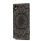 Sony Xperia XZ Coque Bookstyle Étui Tournesol Housse Imprimé en PU Cuir Case à rabat Coque de protection Portefeuille TPU Sil