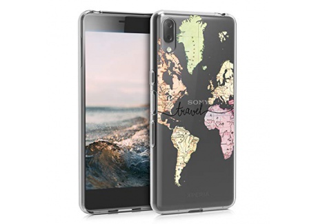 kwmobile Coque Sony Xperia L3 - Coque pour Sony Xperia L3 - Housse de téléphone en Silicone Noir-Multicolore-Transparent