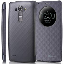 GreatShield Coque pour LG G4/LG G4 Plus  5.5" ,Quick Circle Étui à Rabat,Livre Etui folio,Housse Protection avec Fenêtre Circ