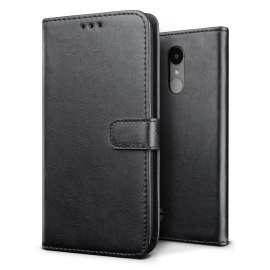 SLEO Coque LG K4 2017, Etui Portefeuille en PU Cuir Rétro Unique Style Ultra Slim Antichoc Magnétique avec Support Slots de C