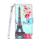 Carols Coque LG Q6 Housse Étui à Rabat en Cuir PU + TPU Portefeuille Wallet Cartes Slots Fonction Support Rabat Flip Phone Ca