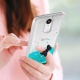 LeYi Coque pour LG K10 2017 Etui avec Film de Protection écran, Fille Personnalisé Liquide Paillette Transparente 3D Silicone
