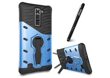 Coque LG K7 K8 2016 Armure Case Construit à Slynmax Dual Layer Etui Housse de Protection Couverture Robuste Couche de Souple 