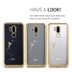 kwmobile Coque LG G7 ThinQ/Fit/One - Coque pour LG G7 ThinQ/Fit/One - Housse de téléphone en Silicone doré-Transparent