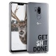 kwmobile Coque LG G7 ThinQ/Fit/One - Coque pour LG G7 ThinQ/Fit/One - Housse de téléphone en Silicone doré-Transparent