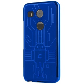 Cruzerlite - Coque Bugdroid Motif Circuit pour LG Nexus 5 X, Bleu