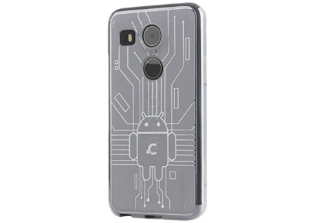 Cruzerlite - Coque Bugdroid Motif Circuit pour LG Nexus 5 X, Bleu