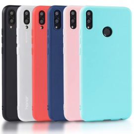 Wanxideng 6 x Coque Honor 8X, Housse Souple en TPU Silicone - Soft Silicone Case Cover [ Noir + Rouge + Bleu Foncé + Rose + V