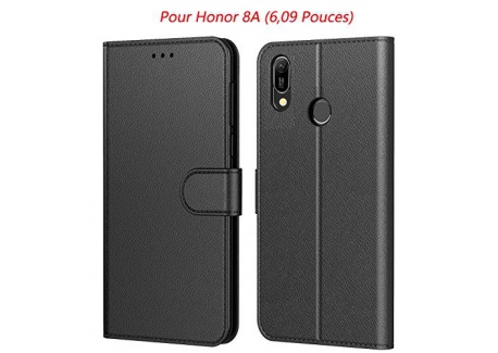 Tenphone Etui Coque pour Huawei Honor 8A, Protection Etui Housse en Cuir Portefeuille Livre,[Emplacements Cartes],[Fonction S