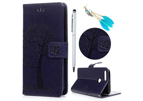 Lanveni Coque pour Huawei Honor 9 Lite Housse Étui à Rabat en [Cuir PU][Bookstyle] Wallet Cartes Slots Fonction Support Rabat