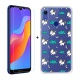 SCDMY pour Huawei Honor 8A Coque Silicone + Verre trempé écran Film, Transparent Case Souple TPU Bumper Etui Housse e Verre t