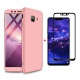 FHXD Compatible avec Les Coque Huawei Honor 7A/Y6 2018 Anti-Choc 360° Cover Case Protection Ultra Fin Anti-Rayures 3 en 1 Pro