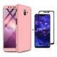 FHXD Compatible avec Les Coque Huawei Honor 7A/Y6 2018 Anti-Choc 360° Cover Case Protection Ultra Fin Anti-Rayures 3 en 1 Pro