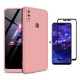 FHXD Compatible avec Les Coque Huawei Honor 7A/Y6 2018 Anti-Choc 360° Cover Case Protection Ultra Fin Anti-Rayures 3 en 1 Pro