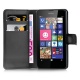 Cadorabo Coque pour Nokia Lumia 630/635 en Noir DE Jais - Housse Protection avec Fermoire Magnétique, Stand Horizontal et Fen