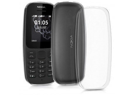 BarRan Nokia 105 Single SIM Mobile Phone  2017 Edition  Coque, Housse Transparente Gel Silicone Case Cover Crystal Clair Soft