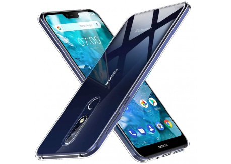 Peakally Coque Nokia 7.1, Ultra Fine TPU Silicone Transparent Souple Housse Etui Coque pour Nokia 7.1, Adhérence Parfaite/Ant