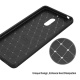 AICEK Coque Nokia 6, Noir Silicone Coque pour Nokia 6 Housse Fibre de Carbone Etui Case  5,5 Pouces 