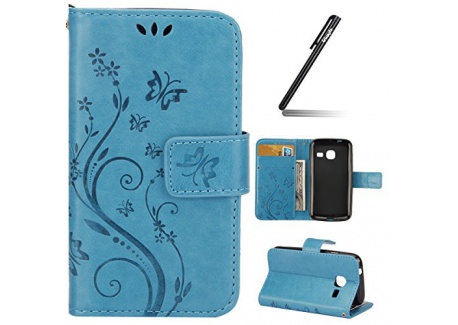 Ukayfe Etui de Protection PU Cuir Coque Relief Motif Folio Bookstyle Housse à Rabat Portefeuille Swag Coquille Couverture Sil