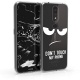 kwmobile Coque Nokia 4.2  2019  - Coque pour Nokia 4.2  2019  - Housse de téléphone en Silicone Noir-Multicolore-Transparent