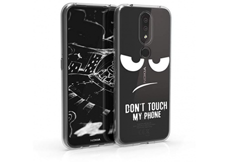 kwmobile Coque Nokia 4.2  2019  - Coque pour Nokia 4.2  2019  - Housse de téléphone en Silicone Noir-Multicolore-Transparent