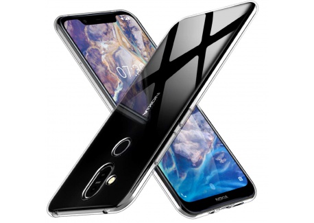 Peakally Coque Nokia 8.1, Ultra Fine TPU Silicone Transparent Souple Housse Etui Coque pour Nokia 8.1, Adhérence Parfaite/Ant