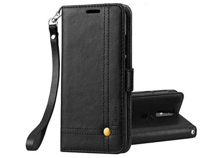 Ferilinso Coque pour Nokia 3.2 2019, Housse Elegant Retro Cuir Coque avec ID Carte de crédit Slot Holder Flip Cover Stand Hou