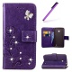 EMAXELERS Nokia Lumia 630 Coque Etui PU Cuir Portefeuille Bling Cristall Clover Papillon Coque Housse Swag Coquille Couvertur