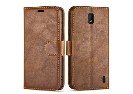 Case Collection Étui de Style Portefeuille avec Rabat pour Coque Nokia 1 Plus  5,45"  en Cuir de première qualité avec emplac