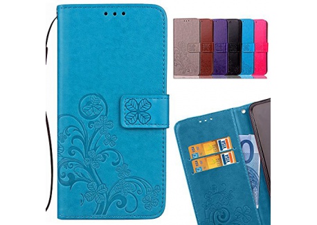 LEMORRY Etui pour Nokia 3.1 Etui Cuir Portefeuille Pochette Gaufrage Mince Housse Protecteur Magnétique Fente-Carte Soft Sili