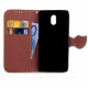 Nokia 3 Coque ,MAGQI PU Cuir Flip Wallet Étui [Retro Bicolore Design ] avec Stand Fonction Fente pour Carte Anti-Rayures 360°