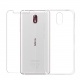 LJSM Nokia 3.1 Transparent Coque + Film Protecteur Verre trempé écran Protecteur HD - Souple Silicone Étui Protection Housse 