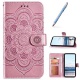 Robinsoni Compatible avec Nokia 3.1 Plus Coque,Pochette Portefeuille en Cuir Housse de Protection,3D Mandala Fleur Coque Étui