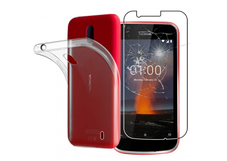 ebestStar - Coque Nokia Nokia 1 Etui Housse Silicone Gel Anti-Choc Ultra Fine Invisible, Transparent + Film Verre Trempé [App