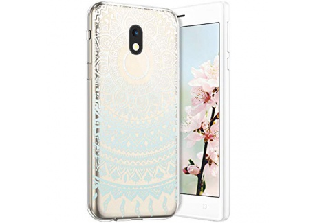 Compatible avec Nokia 3 Coque en Silicone Transparente Motif Mandala Fleur Jolie Housse de téléphone Gel TPU Souple Ultra Min