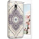 Compatible avec Nokia 3 Coque en Silicone Transparente Motif Mandala Fleur Jolie Housse de téléphone Gel TPU Souple Ultra Min