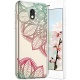 Compatible avec Nokia 3 Coque en Silicone Transparente Motif Mandala Fleur Jolie Housse de téléphone Gel TPU Souple Ultra Min