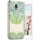 Compatible avec Nokia 3 Coque en Silicone Transparente Motif Mandala Fleur Jolie Housse de téléphone Gel TPU Souple Ultra Min